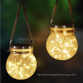 Garden Night Solar Holiday Decoration Ball-Shaped  Crackle Glass Table Lamp